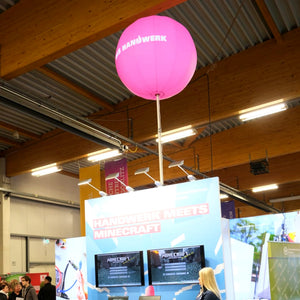 Advertising balloon with stand height 4.5 m (15 ft) max for indoor use Inflatable24.com by Inflatable24.com