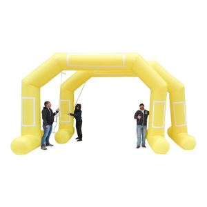 Inflatable Archway – ProArch: stock color prepared for banner Inflatable24.com M (6 m x 4.25 m) - (19.5 ft x 15 ft) yellow With Feet by Inflatable24.com