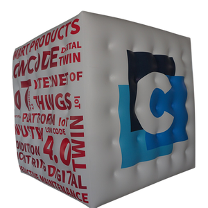 Flying cube 2 m-4 m (6.5 ft - 13 ft) with logo print Inflatable24.com 4 m - 13 ft by Inflatable24.com