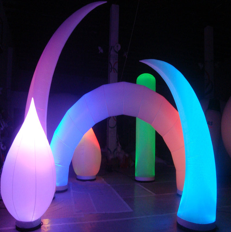 inflatable base decorations with RGB LED lighting