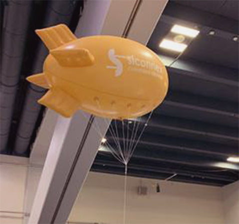 4m Blimp on trade fair in San Francisco