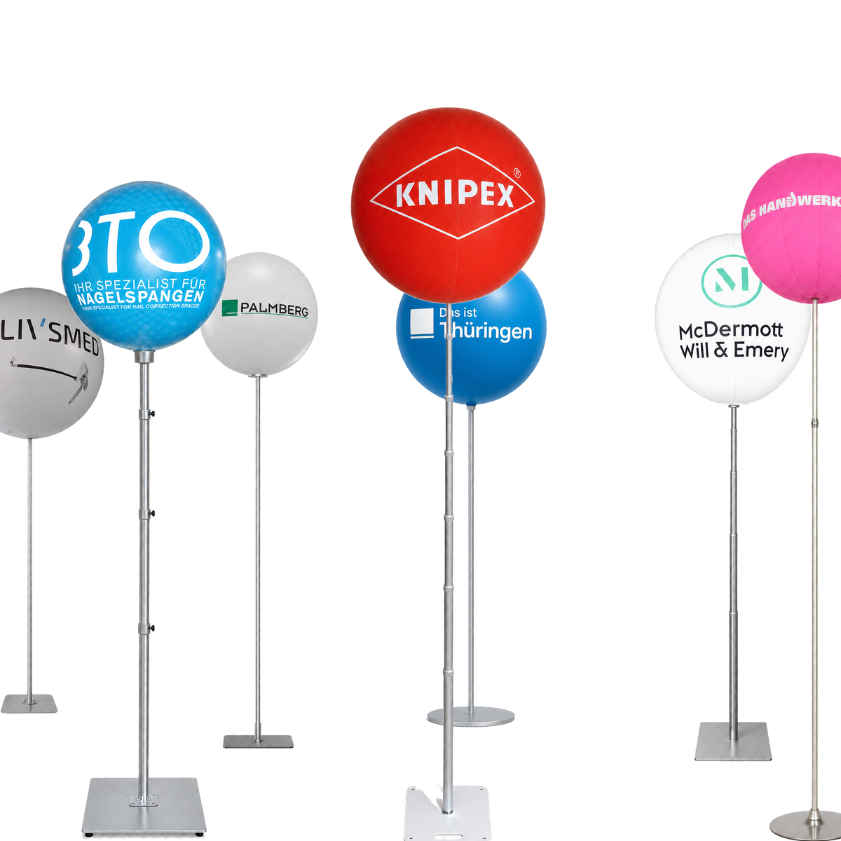 Advertising balloon with stand height 4.5 m (15 ft) max for indoor use Inflatable24.com by Inflatable24.com