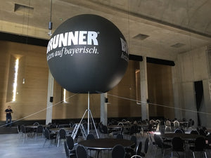 Tripod advertising balloon air filled EN 13501-1 B1 certificate up to 6m - 19.5ft height Inflatable24.com by Inflatable24.com