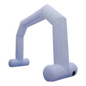 Inflatable Archway - XhibArch (double layer, airtight): stock color prepared for banner M (6 m x 4.25 m) - (19.5 ft x 15 ft) / white / With Feet - Inflatable24.com