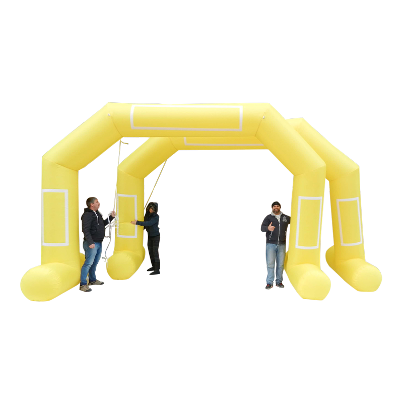 Inflatable Archway – EasyArch: stock color prepared for banner Inflatable24.com M (6 m x 4.25 m) - (19.5 ft x 15 ft) yellow With Feet by Inflatable24.com
