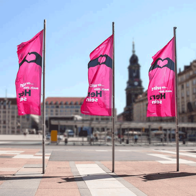 Flag in portrait format Deutsche Inflatable by Inflatable24.com