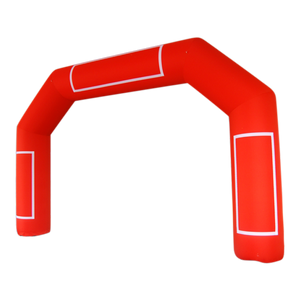 Inflatable Archway - XhibArch (double layer, airtight): stock color prepared for banner L (8 m x 5 m) - (26 ft x 16.5 ft) / red / No Feet - Inflatable24.com