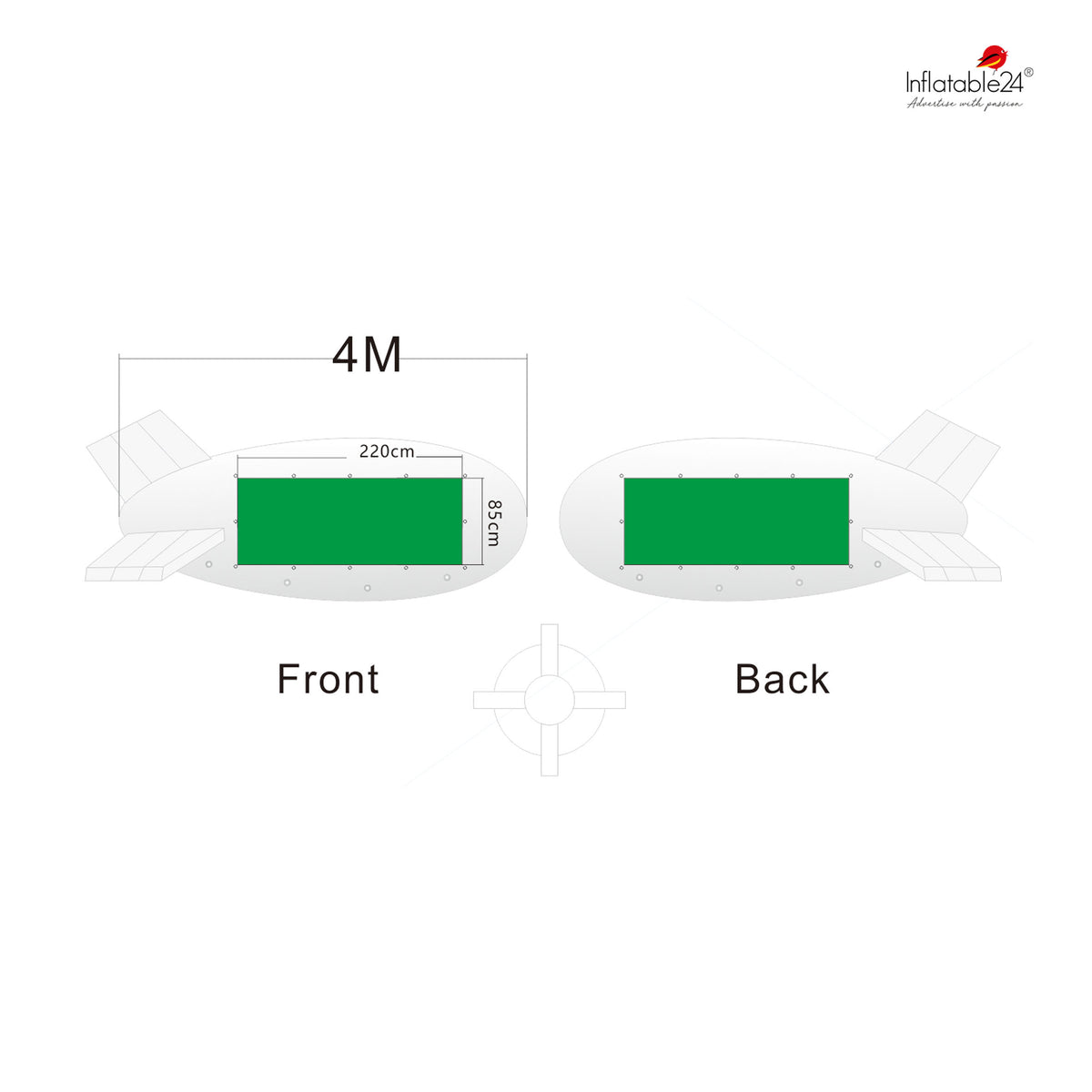 Banner Blimp - Aerial Advertising for quick delivery Inflatable24.com by Inflatable24.com